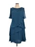 Unbranded 100% Polyester Solid Blue Casual Dress Size 16 - photo 1