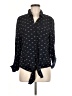 Love Notes 100% Rayon Print Black Long Sleeve Blouse Size M - photo 1