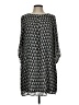H&M 100% Polyester Chevron-herringbone Black Casual Dress Size 12 - photo 1