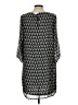 H&M 100% Polyester Chevron-herringbone Black Casual Dress Size 12 - photo 2