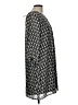 H&M 100% Polyester Chevron-herringbone Black Casual Dress Size 12 - photo 4