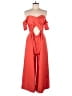 Free People 100% Polyester Red Orange Jumpsuit Size 8 - photo 1