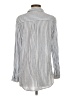 Unbranded Stripes Silver Long Sleeve Button-Down Shirt Size S (estimated) - photo 2