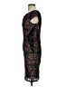 Mystic 100% Polyester Paisley Black Cocktail Dress Size 4 - photo 5