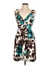 Maurices 100% Polyester Tropical Brown Cocktail Dress Size 13 - 14 - photo 1