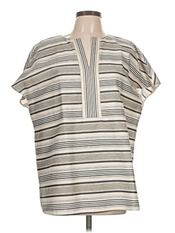 Lafayette 148 New York Short Sleeve Blouse (view 1)