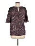 Vince Camuto 100% Polyester Paisley Multi Color Burgundy Short Sleeve Blouse Size M - photo 2