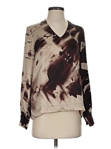 Momoni Long Sleeve Silk Top (view 1)
