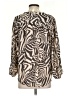 Zac & Rachel Animal Print Tan Long Sleeve Blouse Size S - photo 2