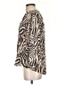 Zac & Rachel Animal Print Tan Long Sleeve Blouse Size S - photo 5
