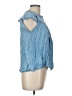 Mine 100% Lyocell Blue Sleeveless Blouse Size L - photo 4