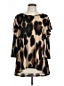 Unbranded Animal Print Brown 3/4 Sleeve Top Size L (estimated) - photo 1