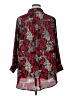 Cj Banks 100% Polyester Floral Red Long Sleeve Blouse Size 1X - photo 2