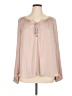 Jennifer Lopez 100% Polyester Pink Long Sleeve Blouse Size XL - photo 1