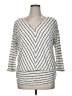 Knox Rose Chevron-herringbone Silver Pullover Sweater Size XL - photo 1