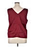 Scoop 100% Polyester Burgundy Sleeveless Blouse Size XL - photo 2