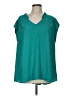 Daniel Rainn 100% Polyester Teal Short Sleeve Blouse Size M (estimated) - photo 1