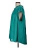 Daniel Rainn 100% Polyester Teal Short Sleeve Blouse Size M (estimated) - photo 5