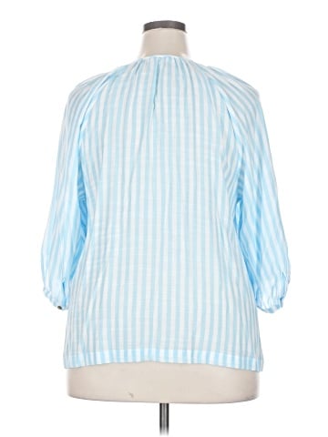 LC Lauren Conrad 3/4 Sleeve Button-Down Shirt (view 2)