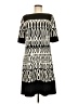 Chetta B Graphic Black Casual Dress Size 10 - photo 1