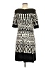 Chetta B Graphic Black Casual Dress Size 10 - photo 2
