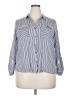 Vero Moda Checkered-gingham Blue 3/4 Sleeve Button-Down Shirt Size XXL (petite) - photo 1
