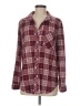Blue Rain 100% Polyester Plaid Burgundy button down Size M - photo 1