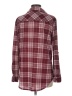 Blue Rain 100% Polyester Plaid Burgundy button down Size M - photo 2