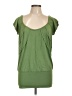 Studio M Green Short Sleeve Top Size L - photo 1