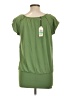 Studio M Green Short Sleeve Top Size L - photo 2