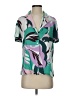 Unbranded Tropical Green Short Sleeve Blouse Size S (estimated) - photo 1