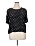 Assorted Brands 100% Polyester Polka Dots Black Short Sleeve Top Size XL (estimated) - photo 1
