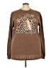 Assorted Brands Animal Print Brown Long Sleeve T-Shirt Size 3X - photo 1