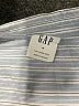 Gap Stripes Blue Long Sleeve Button-Down Shirt Size M - photo 7