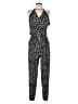 Express Animal Print Black Jumpsuit Size S - photo 1