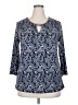 Magnolia Grace Blue 3/4 Sleeve Blouse Size XXL - photo 1