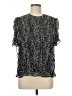 Max Studio 100% Polyester Black Short Sleeve Blouse Size M - photo 1