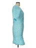 Samsoe Samsoe 100% Cotton Teal Cocktail Dress Size L - photo 4