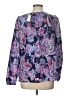Talbots 100% Cotton Paisley Purple Long Sleeve Blouse Size L - photo 2