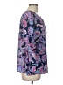 Talbots 100% Cotton Paisley Purple Long Sleeve Blouse Size L - photo 4