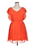 Gianni Bini 100% Polyester Solid Orange Casual Dress Size L - photo 1