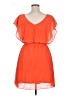 Gianni Bini 100% Polyester Solid Orange Casual Dress Size L - photo 2