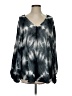 T Party 100% Rayon Tie-dye Gray Long Sleeve Blouse Size S - photo 1