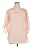 Cal Style Pink 3/4 Sleeve Blouse Size L - photo 1