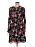 Ann Taylor LOFT 100% Polyester Floral Black Casual Dress Size 8 - photo 1