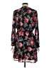 Ann Taylor LOFT 100% Polyester Floral Black Casual Dress Size 8 - photo 2