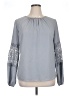 Adiva 100% Polyester Gray Long Sleeve Blouse Size L - photo 1
