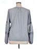 Adiva 100% Polyester Gray Long Sleeve Blouse Size L - photo 2
