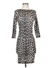 Topshop Animal Print Gray Cocktail Dress Size 4 - photo 1