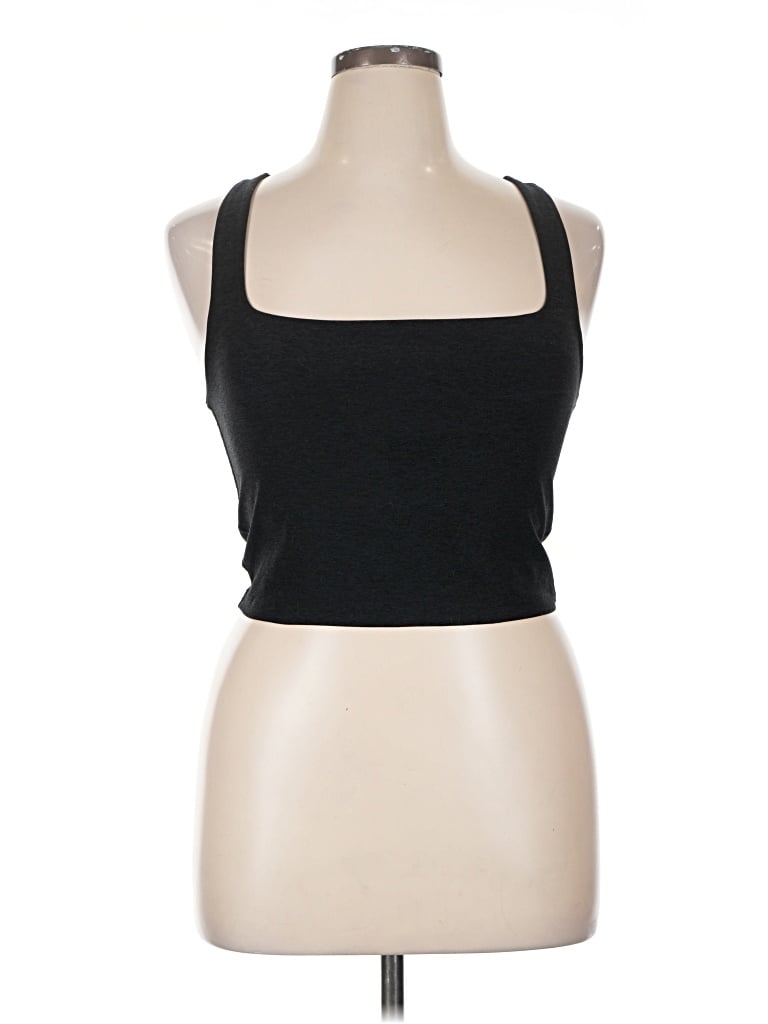 Pre-owned Beyond Yoga Tank Top Black Halter Neckline Tops